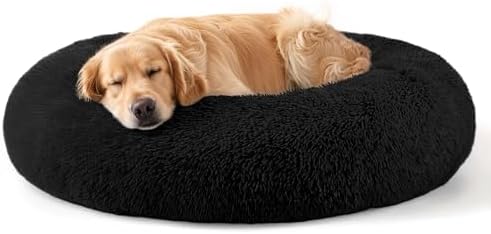 Dog Beds Large Sized Dog and Cats, 32in Pet Beds for Large Pet (Black)