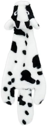 Best Pet Supplies 2-in-1 Stuffless Squeaky Dog Toy - Cow, Medium