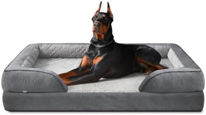 INVENHO XXL Plus Orthopedic Dog Beds Large Sized, XL Washable Dog Sofa with Egg-Crate Foam, Waterproof Lining and Non-Skid Bottom