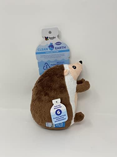Spunky pup Clean Earth Plush Hedgehog | Made from 100% Recycled Water Bottles | Large,Brown,7213