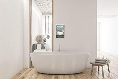 Funny Hedgehog Decor Vintage Bathroom and Bathtub Metal Tin Sign Decor Hedgehog Pet lovers Gift Farm Home Bar Bathroom Man Cave Retro Wall Art Poster Sign Accessories 8x12 In