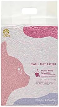 Tofu Cat Litter, Flushable, 100% Natural and Biodegradable, Quick Clumping and Dust Free, Odor Control Ultra Absorbent, Strong Deodorizer with Maximum Water Solubility,6 lbs/Bag