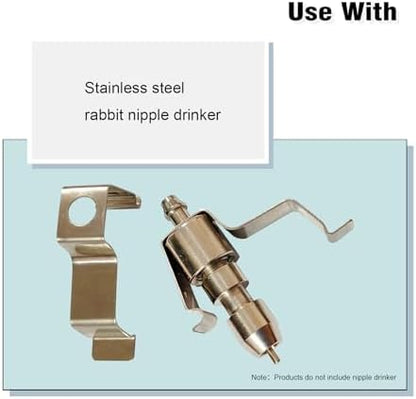 Water Nipples Clip for Rabbit Rat Hamster Ferrets Other Rodent Small Animals (20Pcs,Stainless Steel)