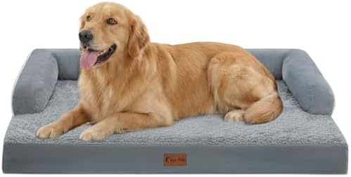 Waterproof Orthopedic Dog Bed for Extra Large Dogs, 41x27in, Grey