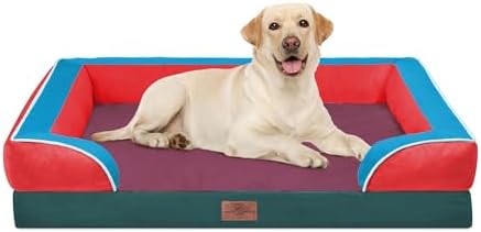 Comfort Expression Orthopedic Dog Bed for Extra Large Dogs with Bolster