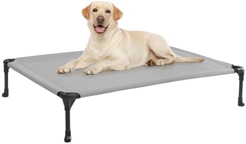 Veehoo Outdoor Elevated Dog Bed Large Sized Dogs, Cooling Raised Dog Cots