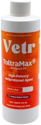 Toltrazuril 5.0% for Horses, Dogs, Cats, 240mL/8 Ounce, for Non-Food Chain Animals, Peanut Butter