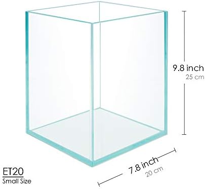 Nano Tall Rimless Frameless Extra Clear Glass Aquarium, Low Iron Glass Tank, 5mm Glass, White Leveling Mat Included, w/Lids Options