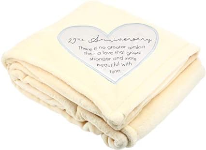 Pavilion Gift Company - 25th Soft Royal Plush Blanket 50x60 Inch