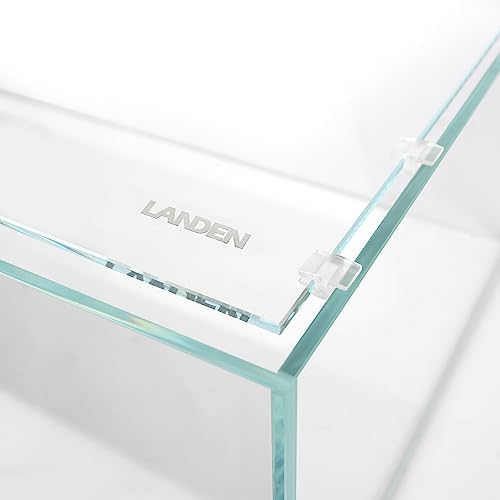 LANDEN Glass Aquarium Lid with Clips for 60x40cm 23 Gallon Rimless Tank