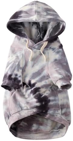 Pet Passion Rocky II Dog Hoodie, Black Tie Dye, XX-Small
