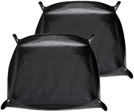 Oncpcare 2 Pack Waterproof Rabbit Playpen Mats 59×59 in (Black) – Washable Floor Protector and Cage Liner for Guinea Pig, Bunny, and Small Animal Habitat