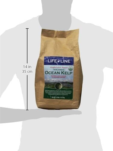 Life Line Organic Ocean Canister Kelp for Cats, Dogs, Livestock, and Horses | Supports Skin, Coat & Immune Health – Reduces Tartar, Plaque & Shedding – Increases Metabolism and aids Digestion -10 lb