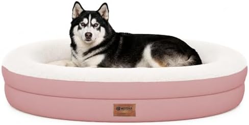 Waterproof Orthopedic Dog Bed for Extra Large Dogs, Pink