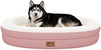 Waterproof Orthopedic Dog Bed for Extra Large Dogs, Pink