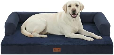 Orthopedic Dog Bed for Extra Large Dogs, 45x35in, Navy Blue
