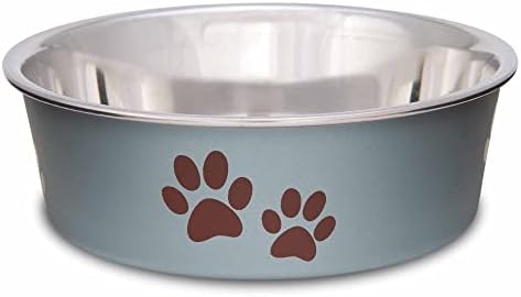 Loving Pets Bella Dog Bowls - Stainless Steel Dog & Cat Bowls - Spill Proof Dog Food Bowl, Cat Bowl, Puppy Essentials & Pet Supplies Great for Home & Travel (Small 10-20 lbs, Blueberry)