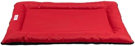 DBD3004A-L Archie 39" x 23" Traditional Oxford Waterproof Indoor/Outdoor Hand-Washable Memory Foam Camping Pet Bed, Strawberry
