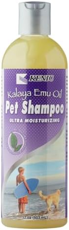 Kenic Premium Emu Oil Anti-Itch Dog & Cat Shampoo – Deep Moisture,Instant Relief for Dry, Irritated Skin, Natural Healing & Soothing Formula, Made in USA
