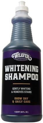 Weaver Livestock Whitening Shampoo for Horses, Pigs, Cattle, Gentle, and Effective Coconut-Based Hide, Hair, and Shampoo, Daily Use, Cattle Show Supplies