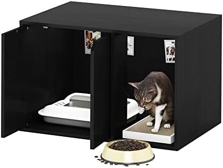 Furinno PELI 24" Wide Cat Litter Box Enclosure, Americano