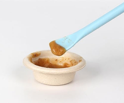 2Pcs Blue Reptile Feeding Spoon, Crested Gecko Food Mixing Stirrer