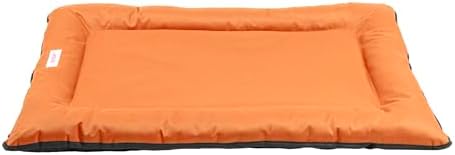 DBD3004B-M Archie 29.5" x 22.5" Traditional Oxford Waterproof Indoor/Outdoor Hand-Washable Memory Foam Camping Pet Bed, Tangerine