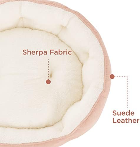 Bedsure Small Dog Bed Washable,Round Cat Beds for Indoor Cats,25in