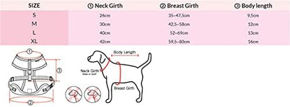 Puppia Blitzen Dog Harness Over-the-Head Warm Winter Christmas Holiday Harness Adjustable Chest for Small and Medium Dog, Red, Large