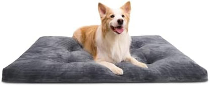 KSIIA Washable Dog Crate Bed Kennel Mat for Large Dogs,48 x 29 Inch, Gray