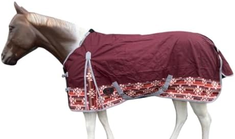 1200 Denier RAIN Sheet | RAINSHEET (Waterproof & Breathable) (Maroon with Aztec Bottom, 78)