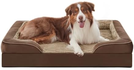 FURTIME Orthopedic Medium Dog Bed, Supportive Waterproof Pet Bed