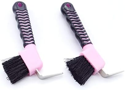 Hoof Pick Brush with Rubber Handle - 2 Pack