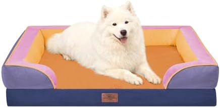 Comfort Expression Orthopedic Dog Beds for Large Sized Dog with Bolster