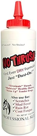 Four Oaks Farm Ventures, No Thrush Dry Powder Treatment for Horses - Wound Care, Scratches, Rain Rot, Mud Fever, Coat Fungus - All Natural Ingredients, Non-caustic, Easy to Use Powder Formula (10 oz)