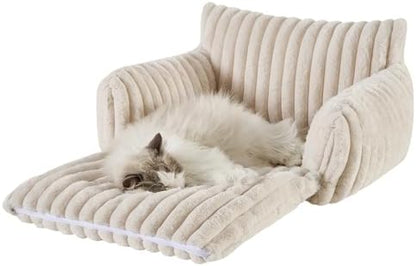 Hollypet Cat Bed Small Dog Orthopedic Couch Beds for Pets up to 20 lbs