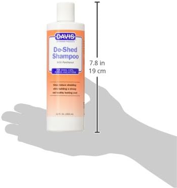 Davis De-Shed Pet Shampoo, 12 oz; Reduces Shedding and removes Undercoat