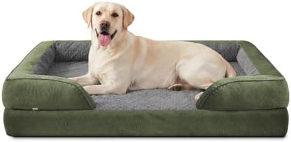INVENHO Jumbo Orthopedic Dog Bed for Extra Large Dogs, Waterproof, Egg-Crate Foam Dog Couch Bed with Washable Removable Cover, Waterproof Lining and Nonskid Bottom
