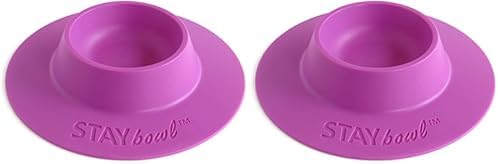 Tip-Proof Ergonomic Pet Bowl for Guinea Pig and Other Small Pets, 1/4-Cup Small Size, Lilac (Purple) (Pack of 2)