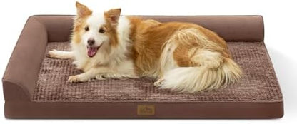 COZY KISS Orthopedic Dog Bed for Extra Large Dogs, L Shaped XL 44x32 inch