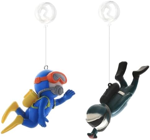 2-Pack Floating Little Diver, Aquarium Decorations for Fish Tanks