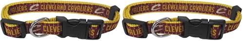 New & Improved Pets First NBA Cleveland Cavaliers Dog & Cat Collar, Size Large Basketball Team Collar (Pack of 2)