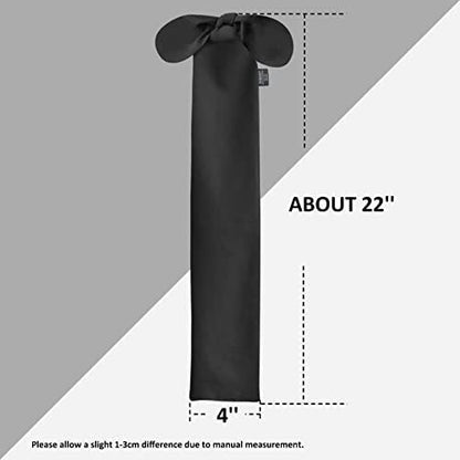 Harrison Howard Stretchy Tail Bag Breathable Horse Tail Guard Slip on Design Protect Horse Tail 2 Strand Closure Straps Keep Tail Clean & Protected 22" L Length Makes Grooming Easy-Classic Black