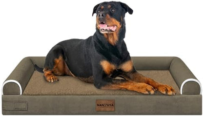 NANUYA Orthopedic Dog Bed for XX-Large Dogs, 44 x 34 Inch, Brown