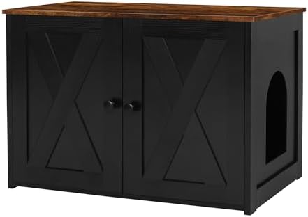 Dwanton Cat Litter Box Enclosure, Hidden Litter Box Furniture, 27.6 Inches