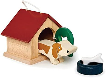 Tender Leaf Toys - Pets Sets for Doll House Accessories - Great Add-on Pet Play Set to Any Dollhouse - Encourage Creative and Imaginative Fun Play for Children 3+ (Pet Dog Set)