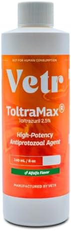 Toltrazuril 2.5% for Horses, Dogs, Cats, 240mL/8 Ounce, for Non-Food Chain Animals, Alfalfa