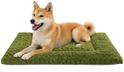 Exsnugy Washable Dog Bed Mat Medium Size Fluffy Pet Crate Pad 36x23