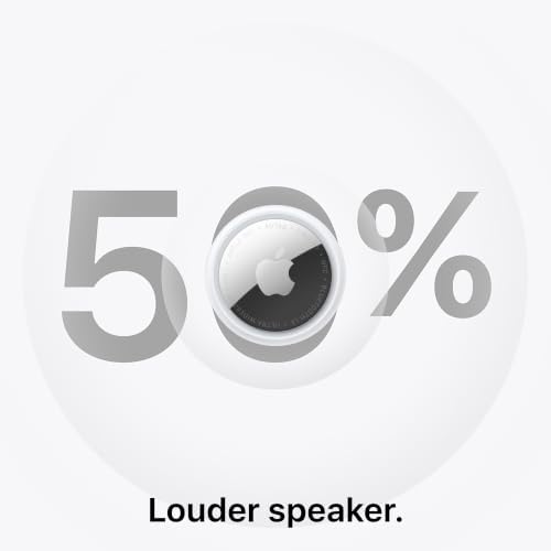 Apple AirTag (2nd Generation): Tracker for Keychain, Wallet, and More; Locator with Sound; Simple One-Tap Setup with iPhone or iPad; Key Finder with up to 1.5X Precision Finding Range