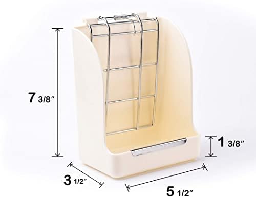 CalPalmy Hay Feeder for Rabbits, Guinea Pigs, and Chinchillas - Minimize Waste and Mess with 5.5" x 3.5" x 7.4" Hanging Alfalfa and Timothy Hay Dispenser